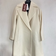 2025秋冬 MaxMara -Dravenna 白色 羊毛大衣