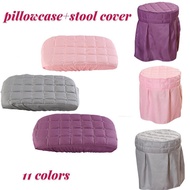 [in stock]11 Colors Beauty Salon 2pcs Pillowcase +stool Cover Massage Spa Pillowcover Round Elastic Chair Seat Cover Sets for bed sheet