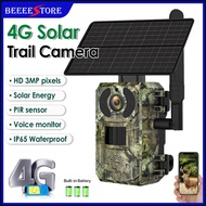 3MP 4G LTE 2K Solar Camera Wildlife Camera Outdoor Hunting Trail Camera PIR Motion