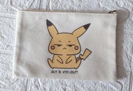 自家 寵物小精靈 Pokemon 比卡超 Pikachu 拉鍊袋 化妝袋 筆袋 Porch  Zipper Bag
