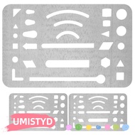 UMISTYDREAMUM9U 3 Pcs Drawing Drafting, 27 holes Letter Shield Erasing Shield, Portable Circle Stain
