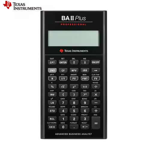 Texas Instruments Financial Calculator Ti BAII Plus Professional CFA/FRM Financial Accounting Bank W