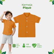 KEMEJA Short Sleeve Pique Shirt Top for Children Ages 1-12 Years Soft Pique Material