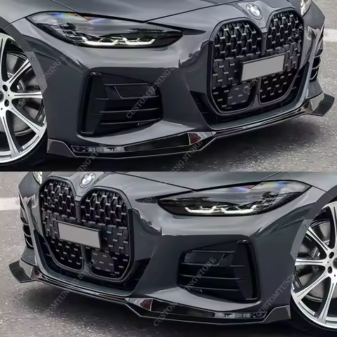 For BMW G22 G23 G24 G26 M Sport MP Style Front Bumper Lip Splitter Spoiler 430i 430d M440i M440d i4 