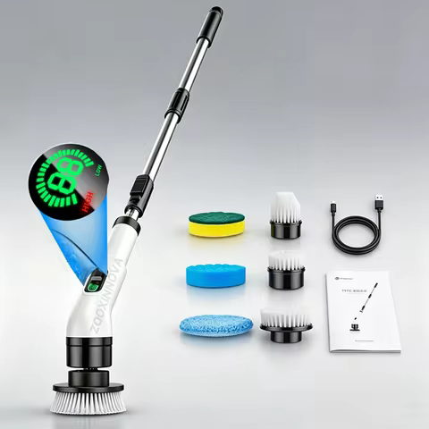 Household CordLess Electric Cleaning Brush Kitchen Gadgets Hair Brushes Bathroom Broom Toilet Mops M