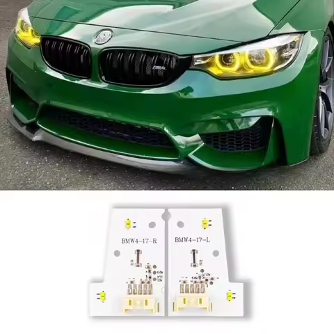 Yellow Angel Eyes DRL For 4 Series 2018 2019 2020 BMW M3 M4 LCI F80 F82 M3 F36 340i 440i Daytime Run