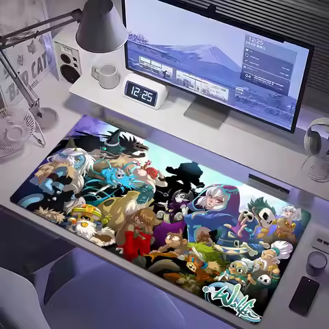 wakfu Mouse Pad Tablet mouse Pad Laptop xl desktop mate, cute HD Rainbow Gaming keyboard pad, Player