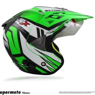 Supermoto Helmet semi cross JPX Nmax Green Helmet