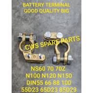BATTERY TERMINAL BIG POSITIVE NEGATIVE NS60 NS70 NS70Z N100 N120 N150 DIN55 DIN66 DIN88 DIN100 55D23