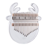 Hluru Kalimba 17 Key Instrument Crystal Thumb Piano Clear Kalimba Musical Mbira Acacia for Beginners