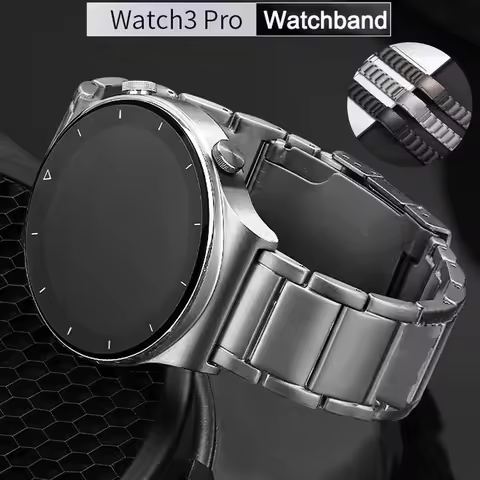 Titanium Metal Band Strap for Huawei Watch 3 GT2 Pro GT3 Watchband for Samsung Galaxy Watch 3 45mm 1