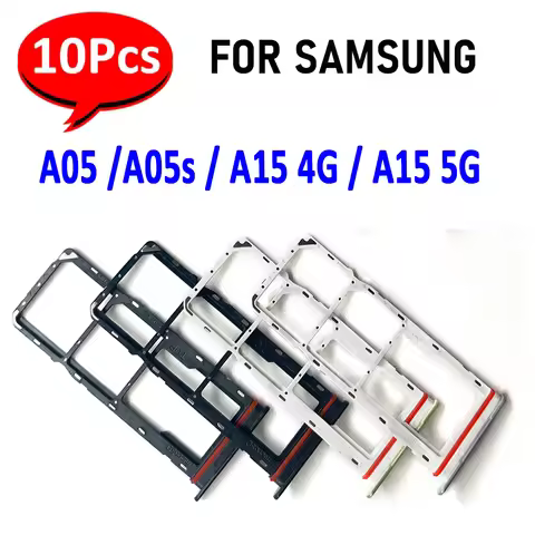 10Pcs，Dual Card NEW For Samsung A05 A05S Micro Nano SIM Card Holder Tray chip Slot drawer Holder Ada