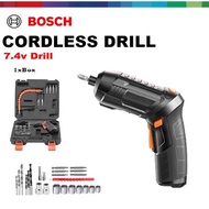 Bosch Drill Cordless Screwdriver Kit 7.4V Impact Drill Hand Drill Screw Driver Rechargeable Repair T