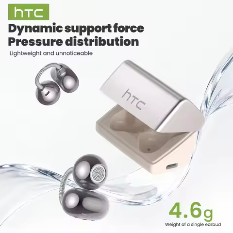 HTC AI Translator Wireless Earbuds NE67 Bluetooth Earphones Portable Headphones Comfort Earclip with