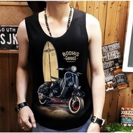 Yc collection - Men's Singlet with black Vespa image, sizes M - L - XL - XXL