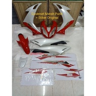 MERAH COVERSET X1R RED WHITE + STICKER