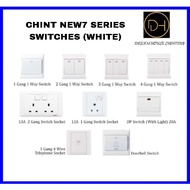 CHINT NEW7 SERIES SWITCHES 1Gang 2Gang 3Gang 4Gang 20A 13A (WHITE)