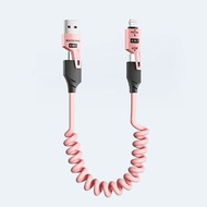 Kabel data pegas yang dapat ditarik 4in1 65w pengisian cepat cocok untuk pengisian cepat tipe c Andr