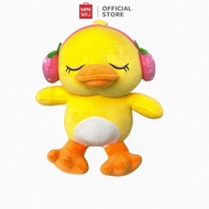 MINISO Boneka Bebek Kecil Duck EARPHONE mengenakan earphone Boneka