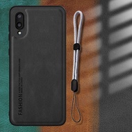 Leather Case For Samsung A02 M02 Phone Case with Adjustable Phone Rope