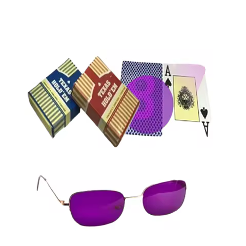 Texas Hold'em Marked Cards And See-Through Glasses Set
