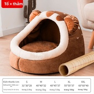 hipidog | Hipidog Small Dog House Half-Closed Style Security Comfortable Dog Bed All-Season Universa