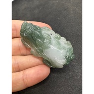 D9100 Natural Burmese Jade Raw Ore A Goods Glutinous Ice Glue Feel Pixiu Ornaments Handle Toy Pendan