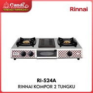 Rinnai Kompor Gas 2 Tungku dan Grill RI-524A