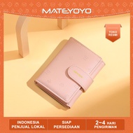 MATEYOYO Dompet Wanita Terbaru 2024 Lipat Dompet Perempuan Kekinian Fashion Cewek Pendek Dompet Mini