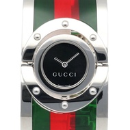 Gucci Toile腕錶，不鏽鋼112石英機芯，拋光，女士款，GUCCI寬手鐲