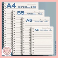 XO Double spring notebook 160 pages A6 A5 B5 A4 size transparent cover, checkered paper, horizontal 