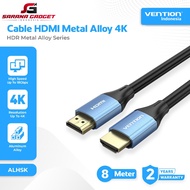 VENTION ALHSK HDMI Cable Male to Male 4K UHD 3D HDR 8M 8 Meter HD Cable Aluminum Alloy Series Blue H