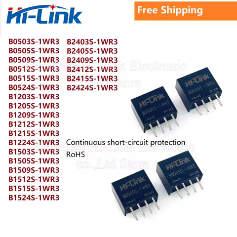 Free Shipping 5pcs 1W B0509S-1WR3 B0505S B0503S B0509S B0512S B0303S B0305S B1205S B1212S B2405S B24
