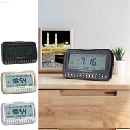crescent11 Digital Clock Islamic Azan Athan Muslim Prayer Alarm Adhan Backlit Table Clock with Temperature Display bla D