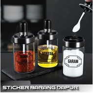 STICKER BARANG DAPUR ( TRANSPARENT STICKER )