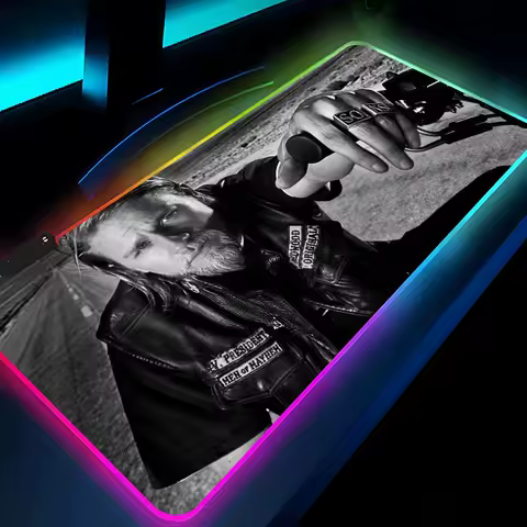 Sons Of AnarchyS Mouse Pad Gaming LED Mouse Mat 600x300 Mousemats Table Anime Pads PC Desk Mat RGB K