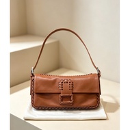 Baguette Medium Women Woven Leather Shoulder Handbag（with Box）