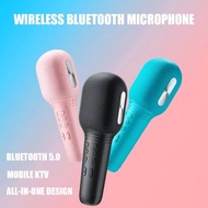 Wireless Karaoke Microphone 1800mAh 6W Bluetooth 5.0 USB Portable Handheld Condenser Mic