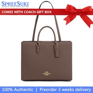 Coach Handbag In Gift Box Maggie Tote Bag Dark Stone # CY666