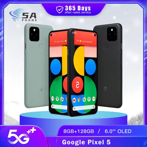 Original Google Pixel 5 5G Mobile Phone NFC 8GB RAM 128GB ROM 6.0" 12.2MP+16MP+8MP Snapdragon 765G O
