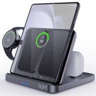 ion - 三合一可折疊 Galaxy Z Fold/Flip, 手錶, 耳機 Qi 無線快速充電站支架 Samsung 專用