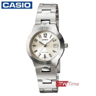 Casio Standard นาฬิกาข้อมือผู้หญิง สายสแตนเลส รุ่น LTP-1241D-7A2DF (เรือนเหล็ก/หน้าขาวครีม)