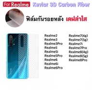 ฟิล์มหลัง Kevlar เคฟล่า ใส สำหรับ เรียวมี Realme2 Realme3 Realme3Pro Realme5 Realme5i Realme5Pro Realme6 Realme6i Realme6Pro Realme7 Realme7i Realme7Pro Realme8 Realme8Pro Realme9i OPPO Realme Carbon fiber คาร์บอน