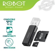 CODE G23I ROBOT CR12 Card Reader USB 3 TF SD with 2 Slot Hub Black Official 1 Year Warranty