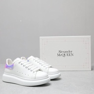 Alexander McQueen Ready Stock · Free Shipping McQueen White Shoes Heightening Platform Platform Shoe
