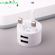 AUGUSTINE Dual Usb Round Charger EU 5V 2.1A Mini Adapter Travel Charger Head Travel Charger Charger Adapter Quick Charge Wall Charger