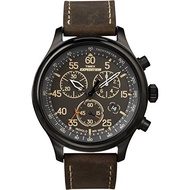 [TIMEX] TIMEX Expedition Field Chronograph Black Dial Brown Leather Belt T49905 Men’s [Official Impo
