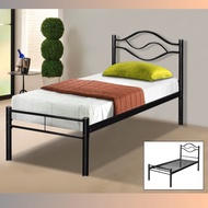 ISA Metal Single Bed Frame in Black with/without Plywood and with/without Mattress