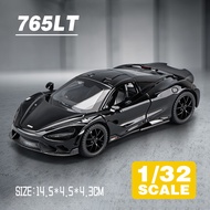 LEO 1:32 McLaren 765LT Supercar Metal Diecast Alloy Toy Car Model Trucks For Kids Toys Vehicles Hobb