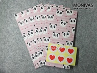 Panda Paper Gift Bags Christmas Present Kids Birthday Party Goodie Bags (6pcs)